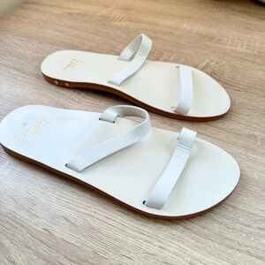 Beek Tweety Leather Sandals White Womens 9